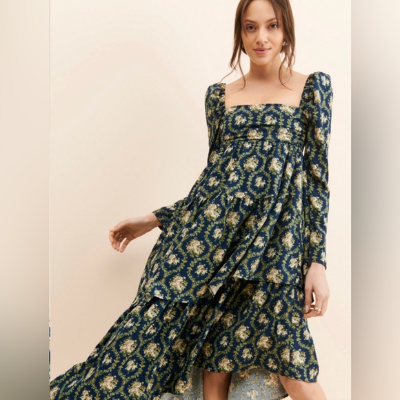 WeWoreWhat Floral Asymmetrical Tiered Maxi Dress - Picture 1 of 8